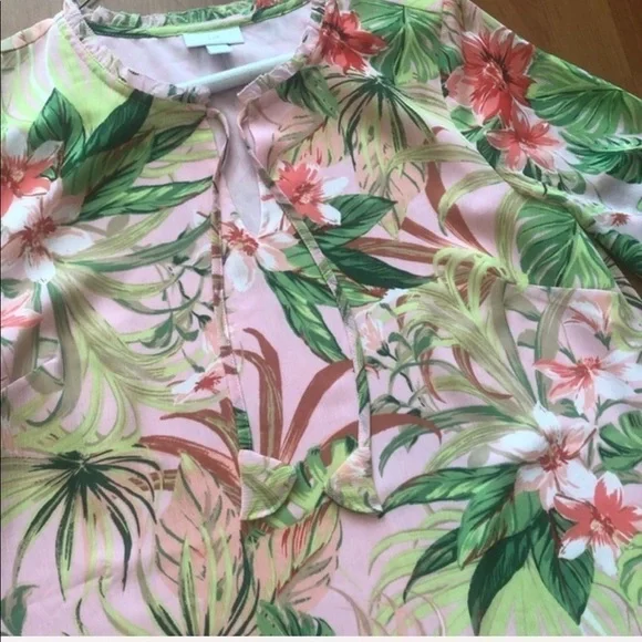 J. Jill Tropical Floral Top - Picture 14 of 16